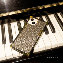 Load image into Gallery viewer, Luxury golden Samsung phone case with woven design by PURITY.