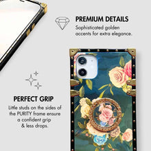 Load image into Gallery viewer, Motorola Case with Ring "Iris" | Floral Square Phone Case | PURITY