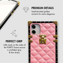 Load image into Gallery viewer, Motorola Case "Pink Leather" | Square Phone Case | PURITY