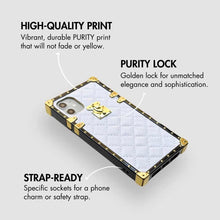 Load image into Gallery viewer, Motorola Case "White Leather" | Square Phone Case | PURITY