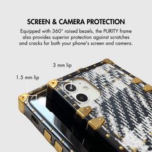 Load image into Gallery viewer, Black and white tweed iPhone Case "Campfire" by PURITY