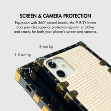 Load image into Gallery viewer, White iPhone Case with Ring "Ecstatic" by PURITY