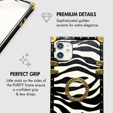 Load image into Gallery viewer, iPhone Case with Ring "Instinct" | Zebra pattern iPhone case by PURITY