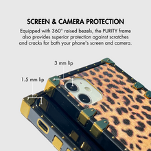 Load image into Gallery viewer, iPhone Case with Ring "Power" | Cheetah print square iPhone Case by PURITY