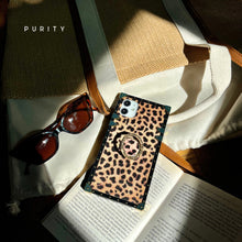 Load image into Gallery viewer, iPhone Case with Ring "Power" | Cheetah print square iPhone Case by PURITY