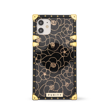 Load image into Gallery viewer, Black and gold floral iPhone Case "Prairie" by PURITY
