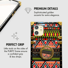 Load image into Gallery viewer, iPhone Case with Ring "Tribal" | Geometric phone case