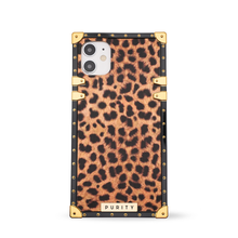 Load image into Gallery viewer, iPhone Case with Ring "Power" | Cheetah print square iPhone Case by PURITY