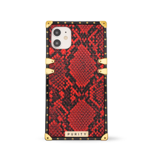 Load image into Gallery viewer, Red snakeskin iPhone case "Desert Viper" by PURITY