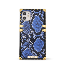 Load image into Gallery viewer, Samsung Case with Ring "Blue Rattlesnake" by PURITY™ | Blue snakeskin phone case for Samsung