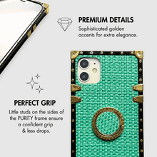 Load image into Gallery viewer, Samsung Case with Ring "Sublime" | Turquoise wicker phone case | PURITY