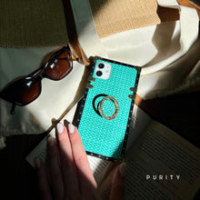 Load image into Gallery viewer, Samsung Case with Ring "Sublime" | Turquoise wicker phone case | PURITY