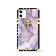 Load image into Gallery viewer, Purple marble iPhone case by PURITY.