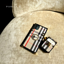 Load image into Gallery viewer, Samsung Case with Ring "British Luxe" | Checkered Phone Case | PURITY