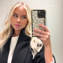 Load image into Gallery viewer, Samsung Case with Ring "Excelsior" | White Checkered Phone Case | PURITY