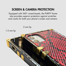 Load image into Gallery viewer, Red snakeskin iPhone case "Desert Viper" by PURITY