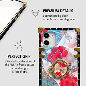 iPhone case with Ring "Poppy" by PURITY™ | Floral phone case