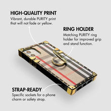 Load image into Gallery viewer, Samsung Case with Ring "British Luxe" | Checkered Phone Case | PURITY