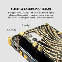 Load image into Gallery viewer, Samsung Phone Case with Ring "Goddess" by PURITY | Gold and black animal phone case for Samsung