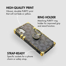Load image into Gallery viewer, Samsung Case with Ring "Success" | Grey Checkered Phone Case | PURITY