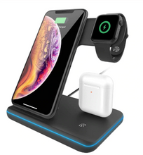 Load image into Gallery viewer, 3 in 1 Wireless Charger by PURITY™ | Black Variant
