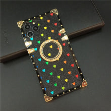 Load image into Gallery viewer, Samsung Case with Ring &quot;Passion&quot; by PURITY™ | Black glitter phone case for Samsung
