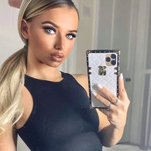 Load image into Gallery viewer, Motorola Case "White Leather" | Square Phone Case | PURITY