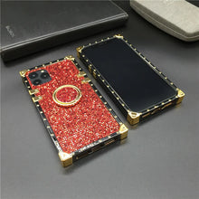 Load image into Gallery viewer, Motorola Case Motorola Case with Ring "Ruby" | Red Glitter Square Phone Case | PURITY