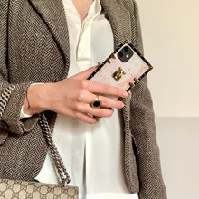 Load image into Gallery viewer, Marble iPhone case with gold accents by PURITY.