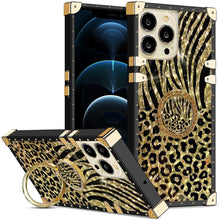 Load image into Gallery viewer, Samsung Phone Case with Ring "Goddess" by PURITY | Gold and black animal phone case for Samsung