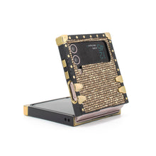 Load image into Gallery viewer, Pyrite - Golden glitter Samsung Galaxy Z Flip Case by PURITY