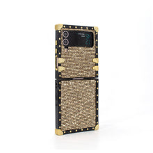 Load image into Gallery viewer, Pyrite - Golden glitter Samsung Galaxy Z Flip Case by PURITY