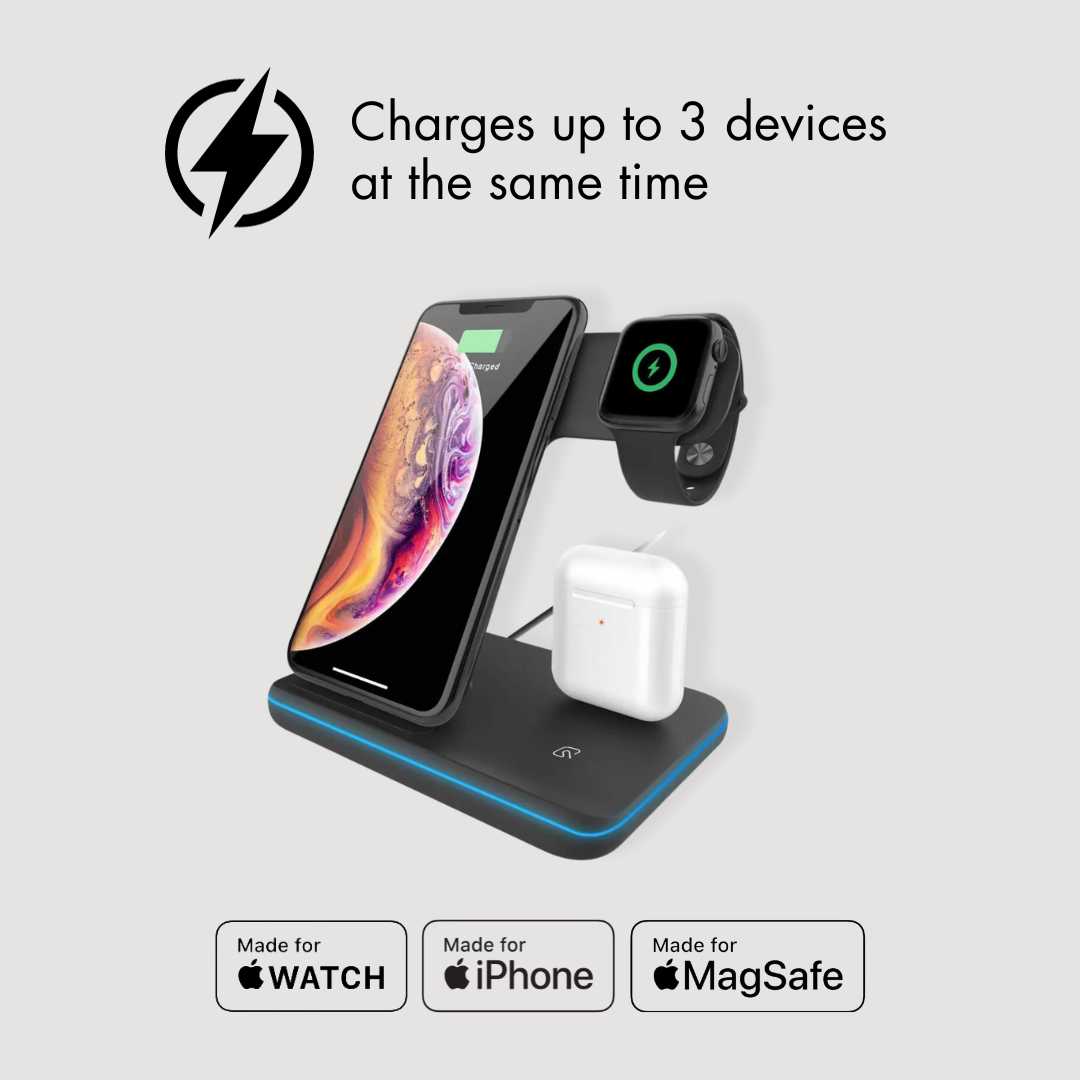 3 in 1 Supercharger for iPhone, iWatch, Airpods