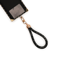 Load image into Gallery viewer, Cigno Nero - Elegant Black Phone Wristlet Strap by Maison Purity
