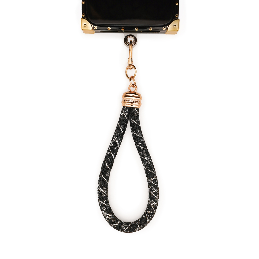 Cigno Nero - Elegant Black Phone Wristlet Strap by Maison Purity