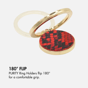 Desert Viper Ring Holder by PURITY | Red snakeskin ring holder