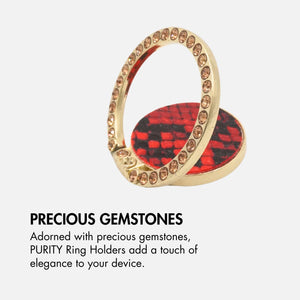 Desert Viper Ring Holder by PURITY | Red snakeskin ring holder