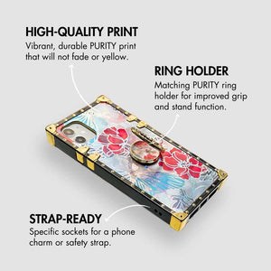 Google Pixel Case with Ring "Poppy" by PURITY™ | Floral phone case