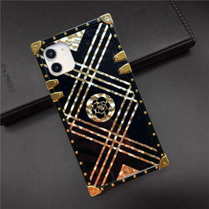 iPhone Case "Erebo" by PURITY™ | Square phone case | Black and gold iphone case
