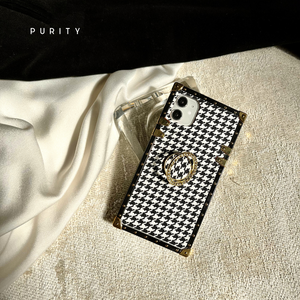 iPhone Case with Ring "Iconic" | Pied-de-Poule Phone Case | PURITY