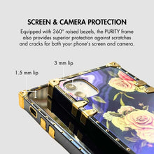 Load image into Gallery viewer, Motorola Case with Ring &quot;Iris&quot; | Floral Square Phone Case | PURITY
