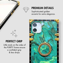 Load image into Gallery viewer, Motorola Case with Ring &quot;Isabis&quot; | Marble Square Phone Case | PURITY
