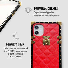 Load image into Gallery viewer, Red Leather Motorola Phone Case | Square Phone Case | PURITY

