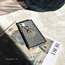Load image into Gallery viewer, Motorola Case with Ring &quot;Tahitian Pearl&quot; | Glitter Square Phone Case | PURITY
