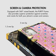 Load image into Gallery viewer, Motorola Case with Ring &quot;Tenderness&quot; | Pink Glitter Square Phone Case | PURITY
