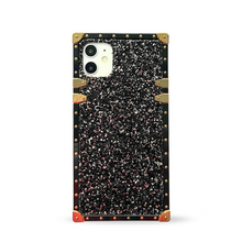 Load image into Gallery viewer, Black Glitter iPhone case &quot;Minuit&quot; by PURITY
