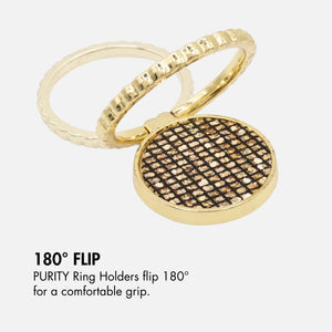 Pyrite Ring Holder by PURITY | Golden glitter ring holder