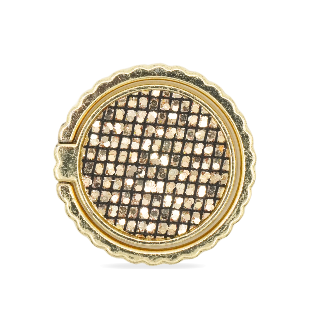 Pyrite Ring Holder by PURITY | Golden glitter ring holder