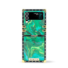 Load image into Gallery viewer, Isabis - Turquoise marble Samsung Galaxy Z Flip 7 Case by PURITY
