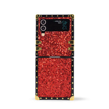 Load image into Gallery viewer, Ruby - Red glitter Samsung Galaxy Z Flip 7 Case by PURITY
